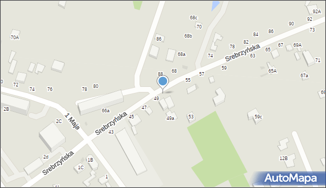 Konstantynów Łódzki, Srebrzyńska, 51, mapa Konstantynów Łódzki