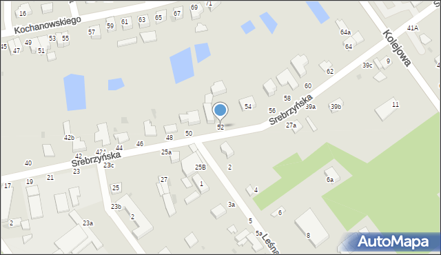 Konstantynów Łódzki, Srebrzyńska, 52, mapa Konstantynów Łódzki