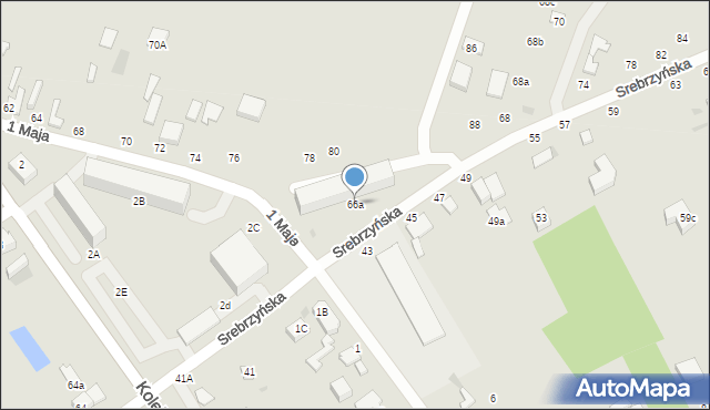 Konstantynów Łódzki, Srebrzyńska, 66a, mapa Konstantynów Łódzki