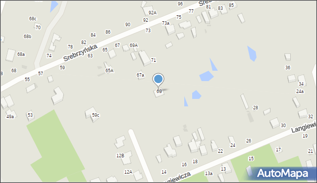 Konstantynów Łódzki, Srebrzyńska, 69, mapa Konstantynów Łódzki