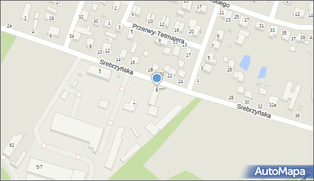 Konstantynów Łódzki, Srebrzyńska, 9, mapa Konstantynów Łódzki