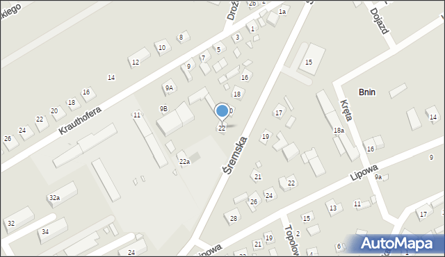 Kórnik, Śremska, 22, mapa Kórnik