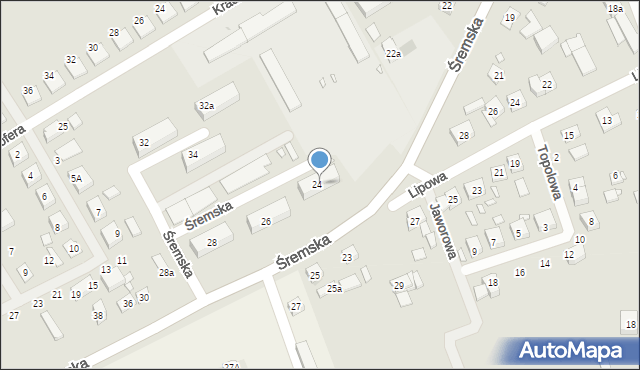 Kórnik, Śremska, 24, mapa Kórnik