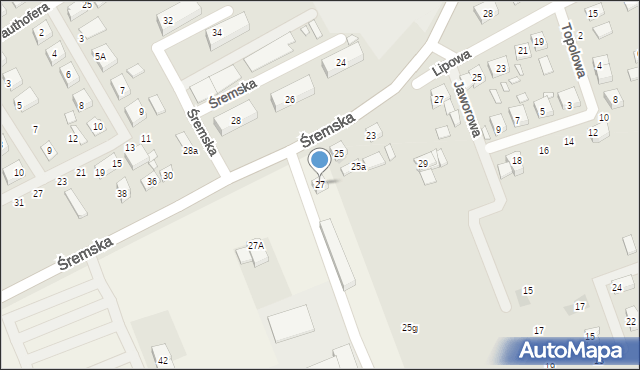 Kórnik, Śremska, 27, mapa Kórnik