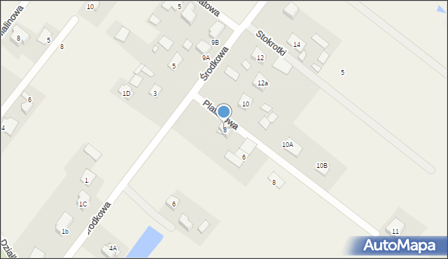 Korytów A, Środkowa, 8, mapa Korytów A