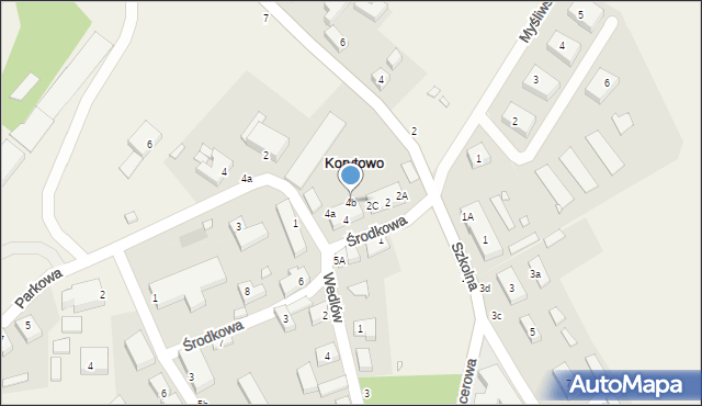 Korytowo, Środkowa, 4b, mapa Korytowo