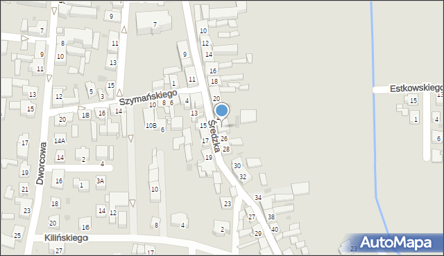 Kostrzyn, Średzka, 24, mapa Kostrzyn