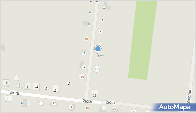 Koszalin, Srebrna, 9, mapa Koszalina