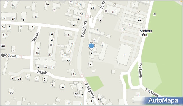 Krosno Odrzańskie, Srebrna Góra, 2, mapa Krosno Odrzańskie