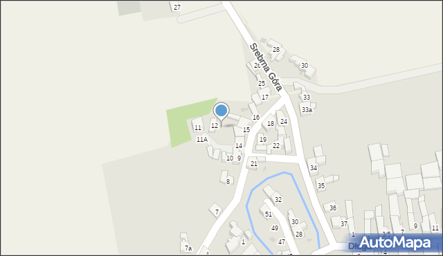 Krzanowice, Srebrna Góra, 13, mapa Krzanowice