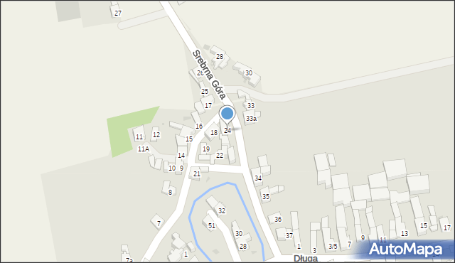 Krzanowice, Srebrna Góra, 24, mapa Krzanowice