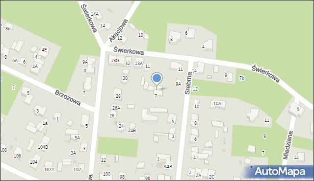 Legionowo, Srebrna, 9, mapa Legionowo