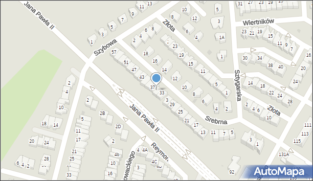 Lubin, Srebrna, 35, mapa Lubin