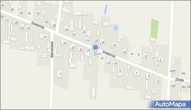 Łuszczanowice-Kolonia, Srebrna, 17, mapa Łuszczanowice-Kolonia