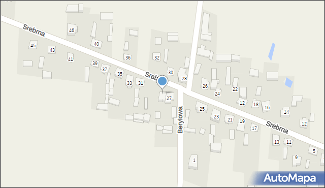 Łuszczanowice-Kolonia, Srebrna, 29, mapa Łuszczanowice-Kolonia