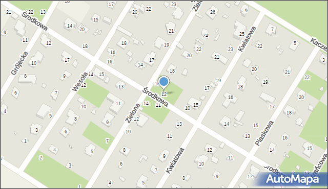 Magdalenka, Środkowa, 12, mapa Magdalenka