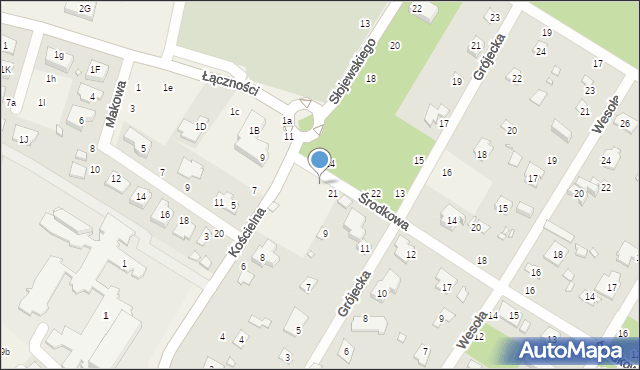 Magdalenka, Środkowa, 23, mapa Magdalenka