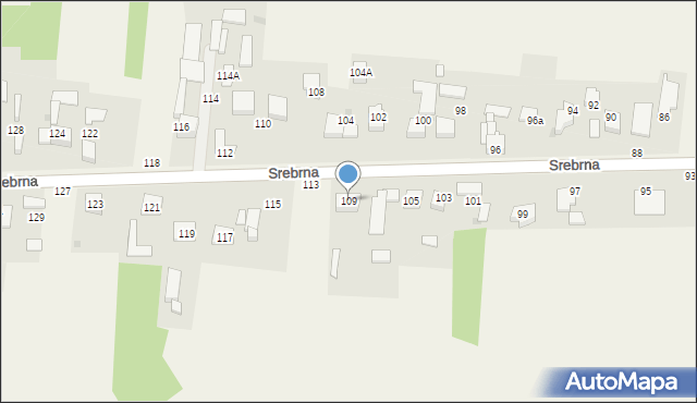 Marianka Rędzińska, Srebrna, 109, mapa Marianka Rędzińska