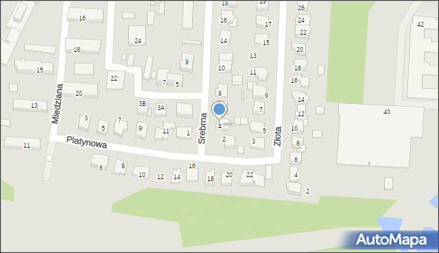 Marki, Srebrna, 4, mapa Marki