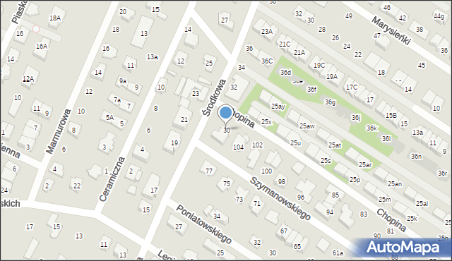 Marki, Środkowa, 30, mapa Marki