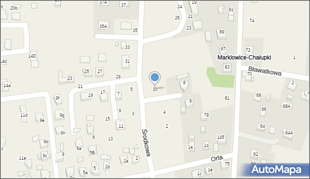 Marklowice, Środkowa, 10, mapa Marklowice