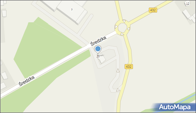 Mechlin, Średzka, 20, mapa Mechlin