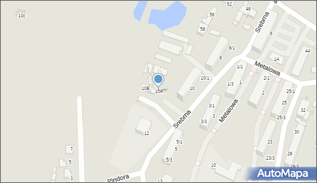 Miasteczko Śląskie, Srebrna, 10A, mapa Miasteczko Śląskie