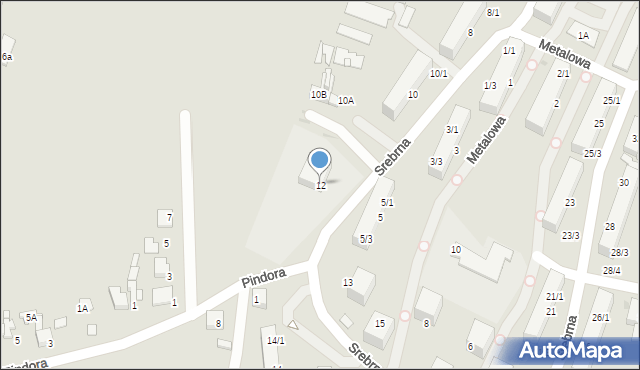 Miasteczko Śląskie, Srebrna, 12, mapa Miasteczko Śląskie