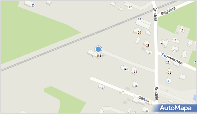 Milanówek, Średnia, 34C, mapa Milanówek