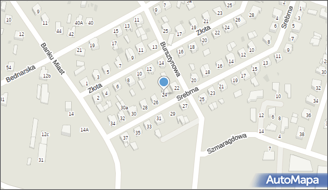 Mława, Srebrna, 24, mapa Mława