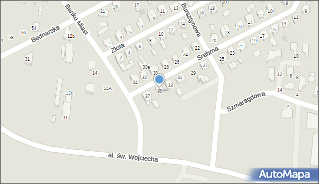 Mława, Srebrna, 35, mapa Mława