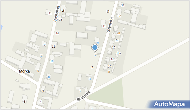 Mórka, Śremska, 7, mapa Mórka