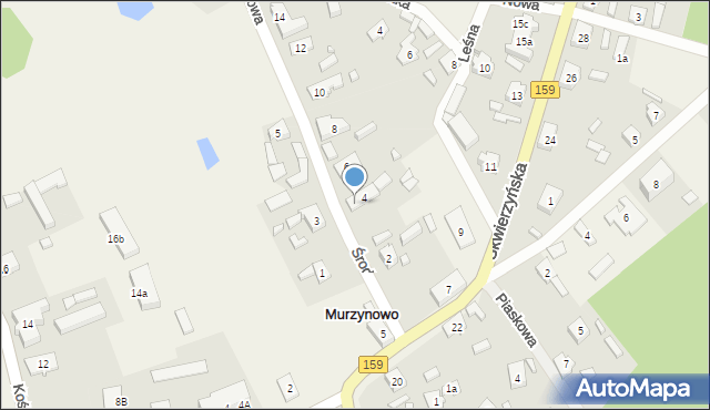 Murzynowo, Środkowa, 4a, mapa Murzynowo