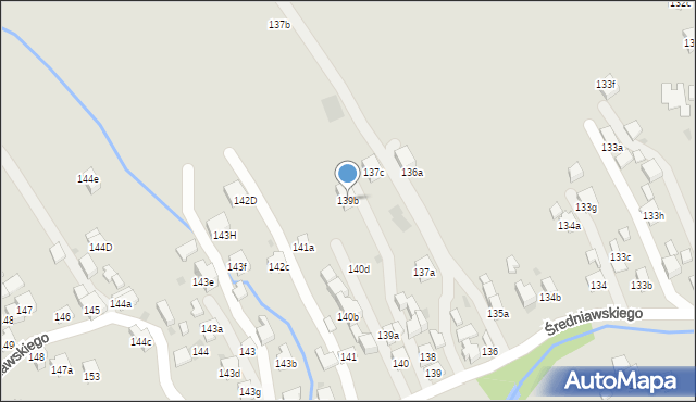Myślenice, Średniawskiego Andrzeja, 139b, mapa Myślenice