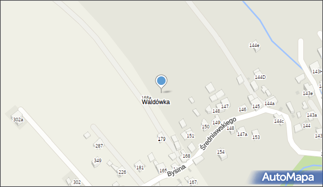 Myślenice, Średniawskiego Andrzeja, 152a, mapa Myślenice