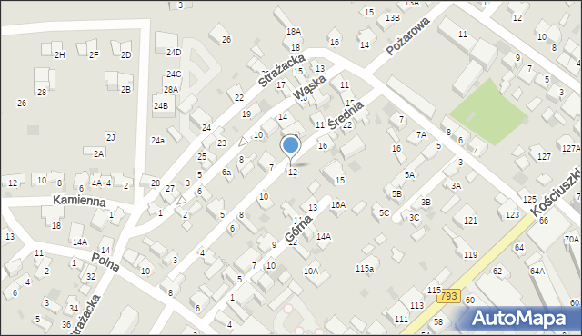 Myszków, Średnia, 14, mapa Myszków