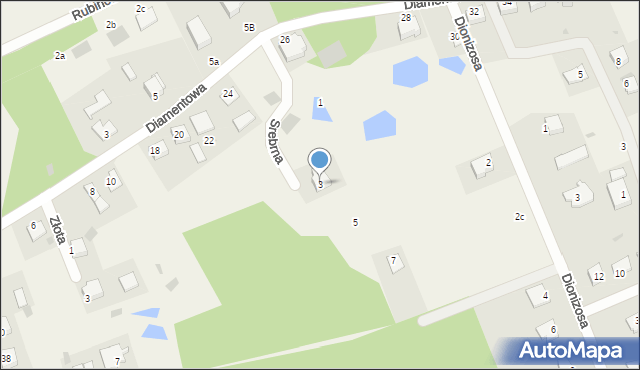 Naterki, Srebrna, 3, mapa Naterki
