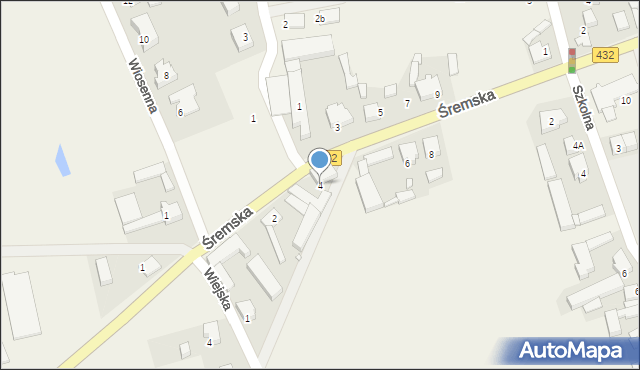 Nochowo, Śremska, 4, mapa Nochowo