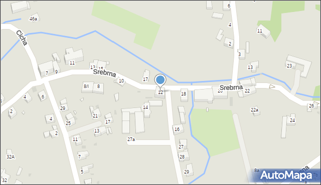 Nowa Ruda, Srebrna, 12, mapa Nowa Ruda