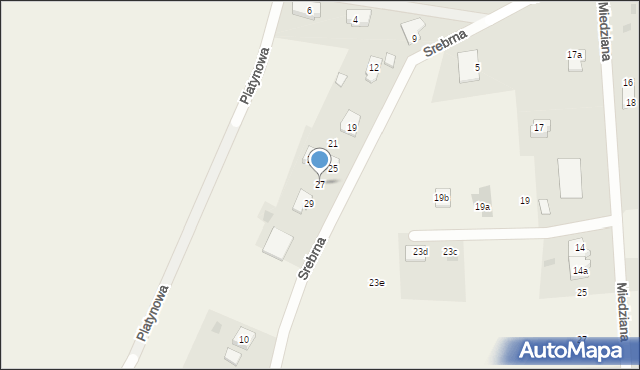 Nowa Wieś Malborska, Srebrna, 27, mapa Nowa Wieś Malborska