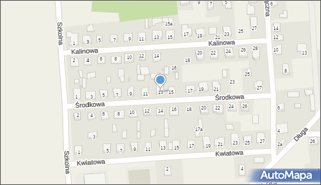 Nowe Miszewo, Środkowa, 13, mapa Nowe Miszewo