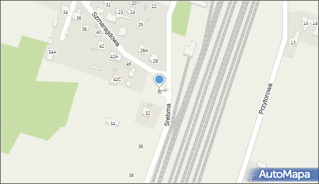 Nowe Pieścirogi, Srebrna, 30, mapa Nowe Pieścirogi