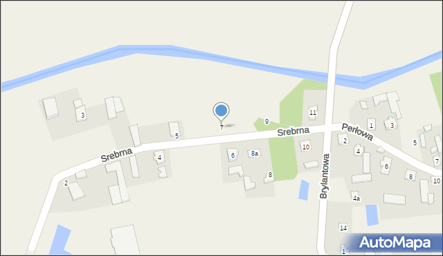 Nużewo, Srebrna, 7, mapa Nużewo