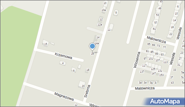 Oława, Srebrna, 16, mapa Oława