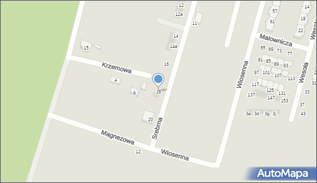 Oława, Srebrna, 18, mapa Oława