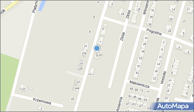 Oława, Srebrna, 9, mapa Oława