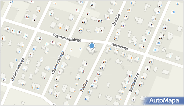 Olszewo-Borki, Średnia, 13a, mapa Olszewo-Borki