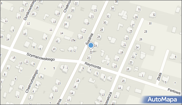 Olszewo-Borki, Średnia, 22, mapa Olszewo-Borki