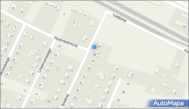 Olszewo-Borki, Średnia, 38, mapa Olszewo-Borki