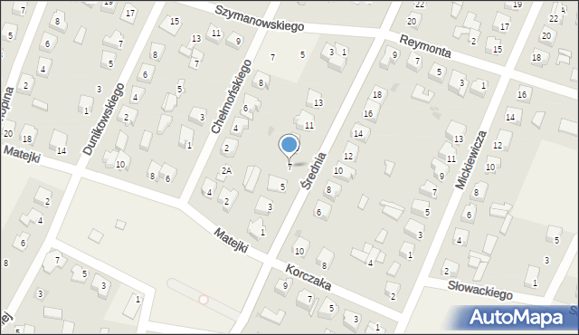 Olszewo-Borki, Średnia, 7, mapa Olszewo-Borki